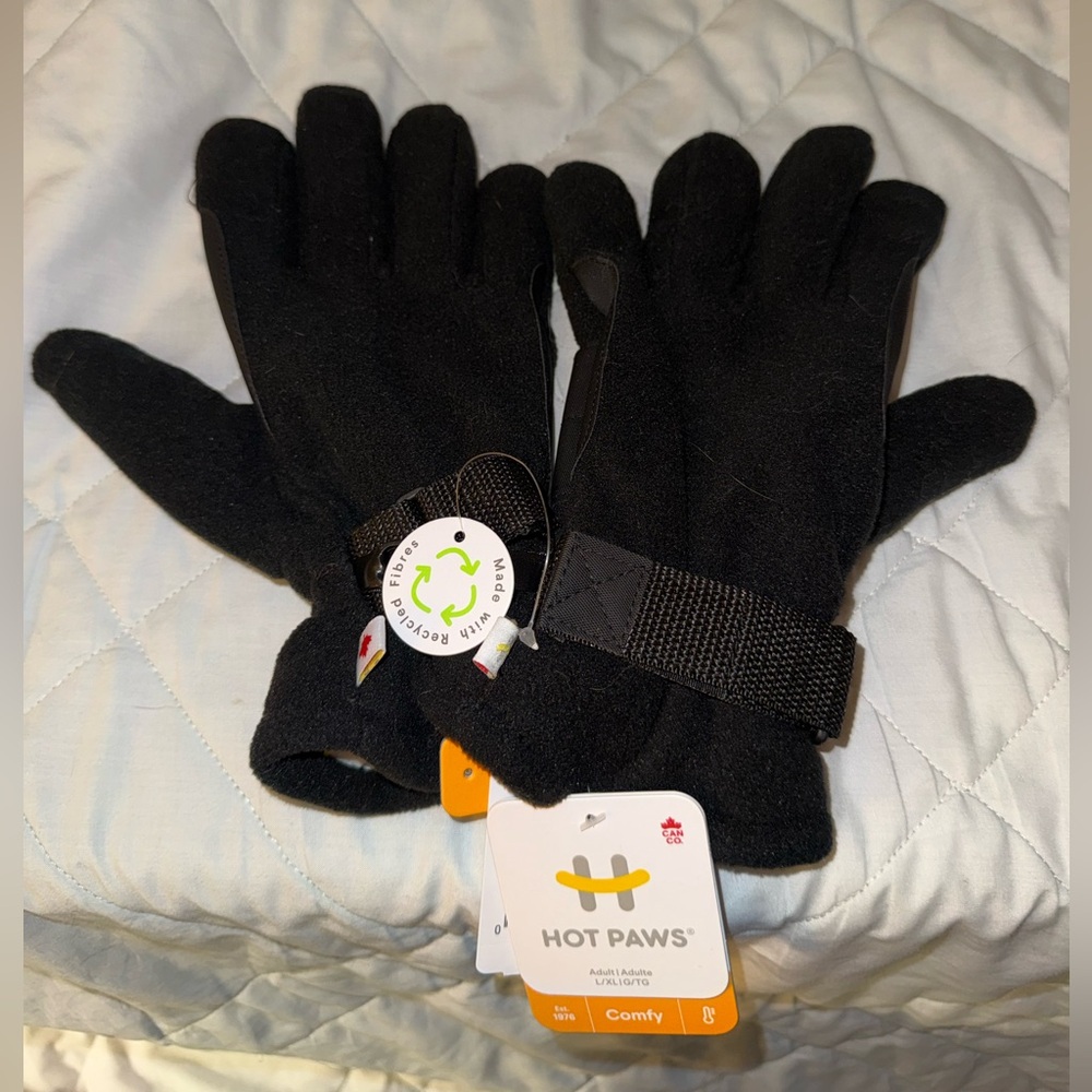 Hot Paws Brand New Adult Fleece Winter Gloves